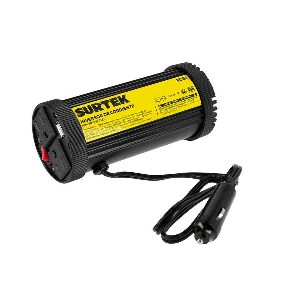 INVERSOR DE CORRIENTE 12 V DC - 120 V AC, 150 W SKU IC61500