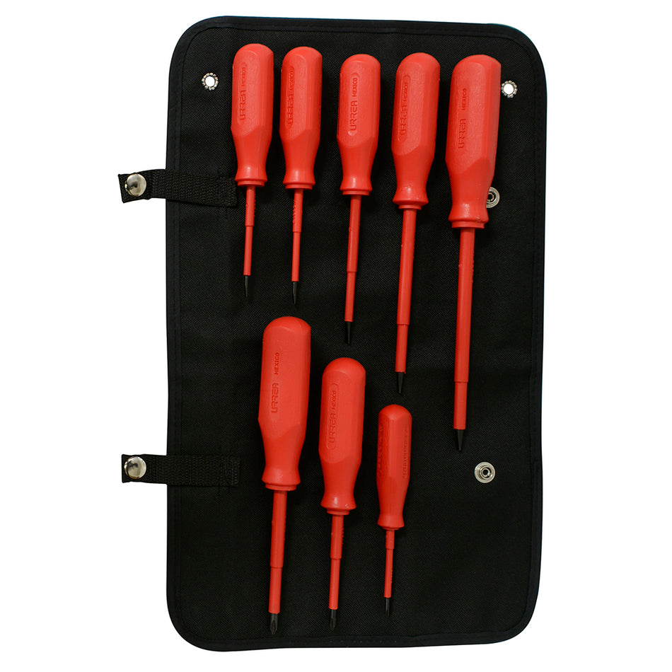 JUEGO DE DESTORNILLADORES ROJOS 1000 V COMBINADOS 8 PIEZAS SKU J9700V