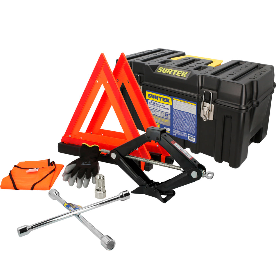 JUEGO COMBINADO DE HERRAMIENTA AUTOMOTRIZ 7 PIEZAS, CON CAJA PLASTICA CPS20 SKU JA70