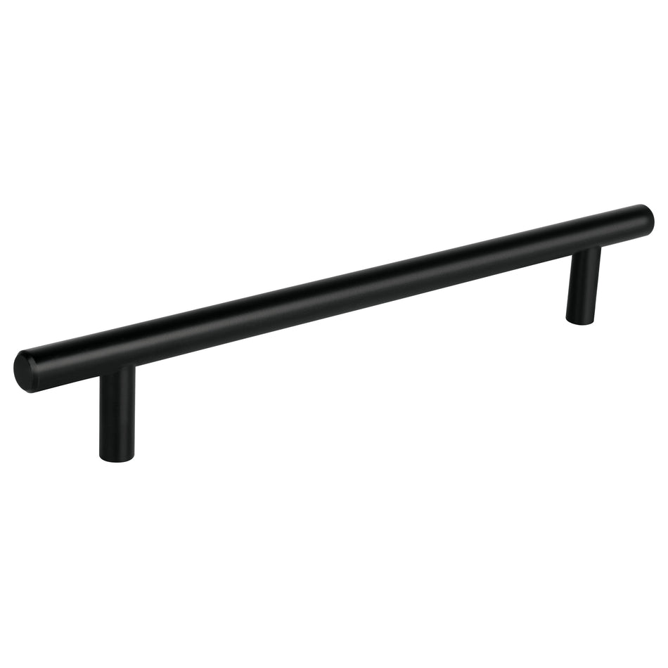 Jaladera de acero 192 mm, estilo 'Cilindro', negro, Hermex SKU JAL-0364