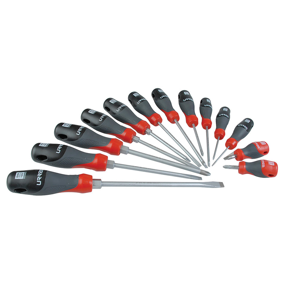 JUEGO DE DESTORNILLADORES CON MANGO TRIMATERIAL COMBINADOS 13 PIEZAS SKU JCDT13