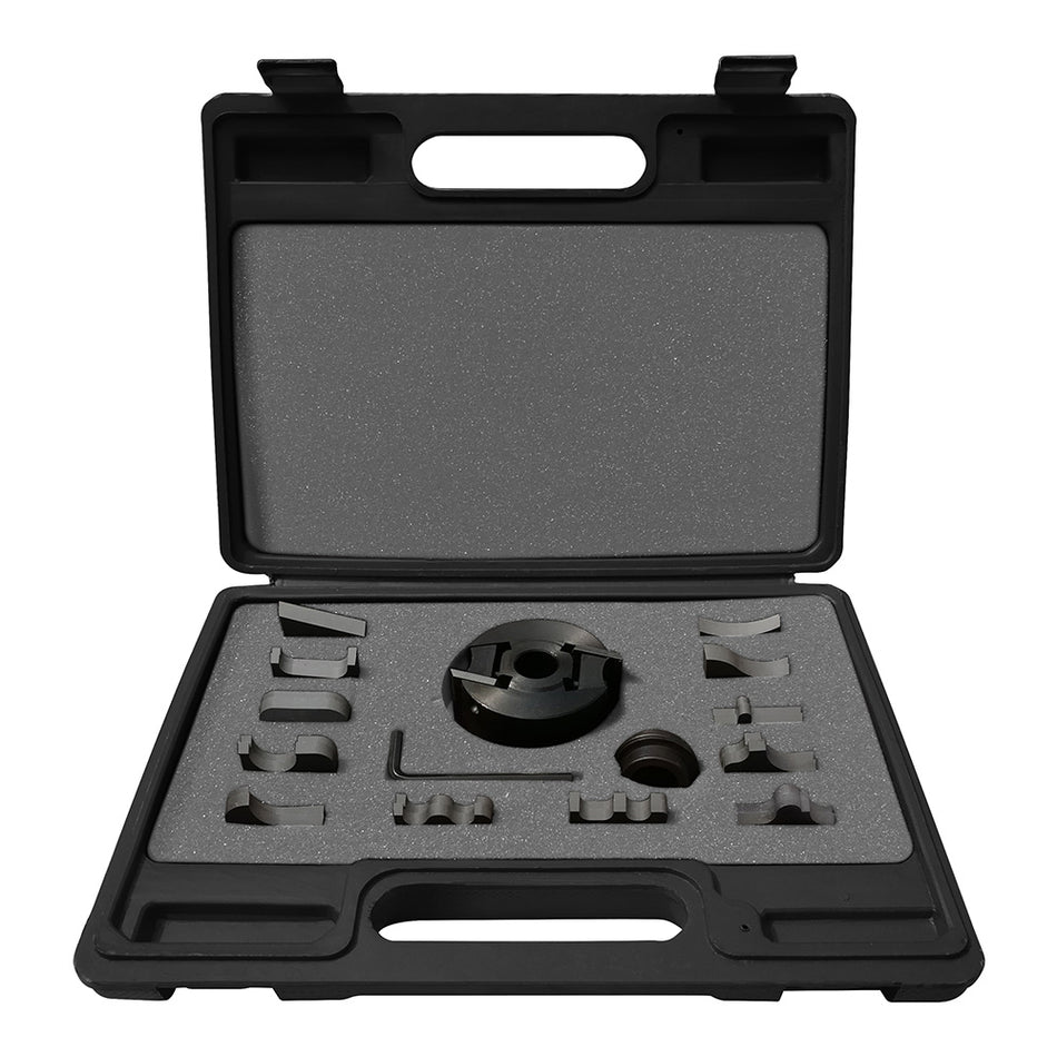 JUEGO DE CABEZA Y CORTADORES PARA TROMPO DE MADERA, 13 PIEZAS SKU JCTR130