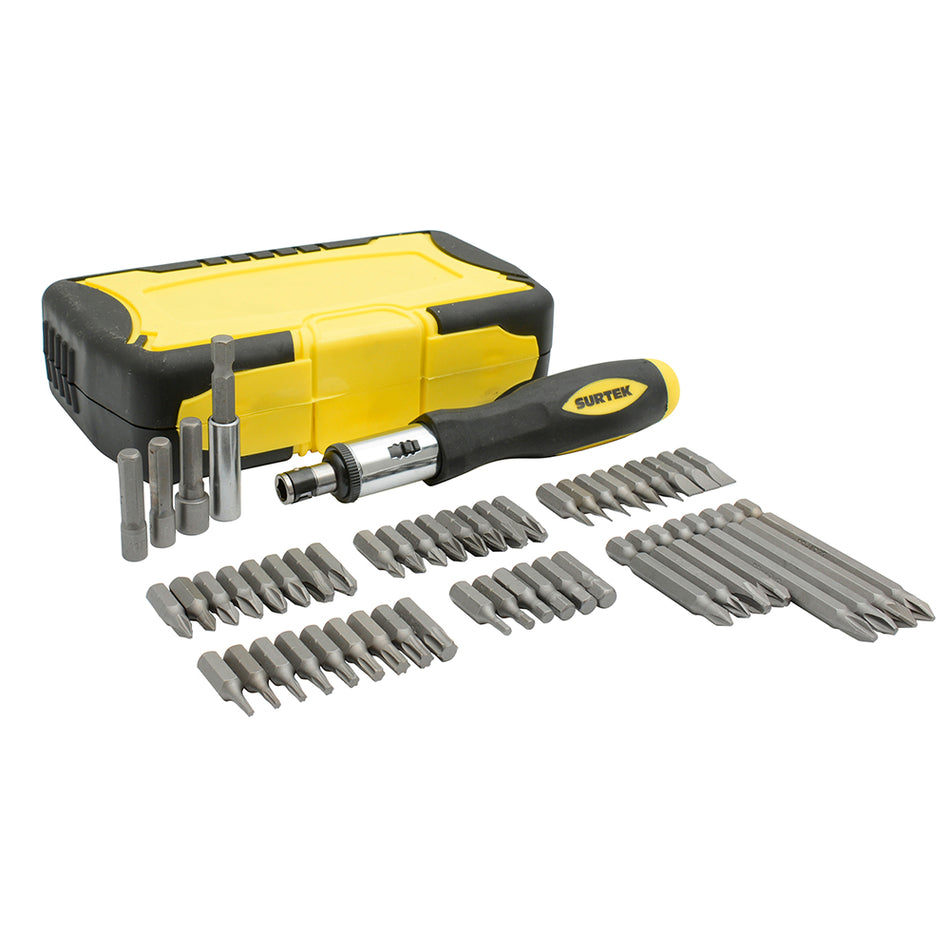 JUEGO DE PUNTAS Y ACCESORIOS HEXAGONO DE 1/4", 53 PIEZAS EN BLISTER SKU JDP530