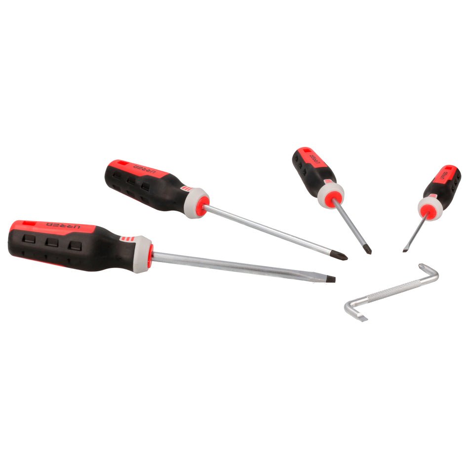 JUEGO DE DESTORNILLADORES CON MANGO TRIMATERIAL COMBINADOS 5 PIEZAS SKU JDT5