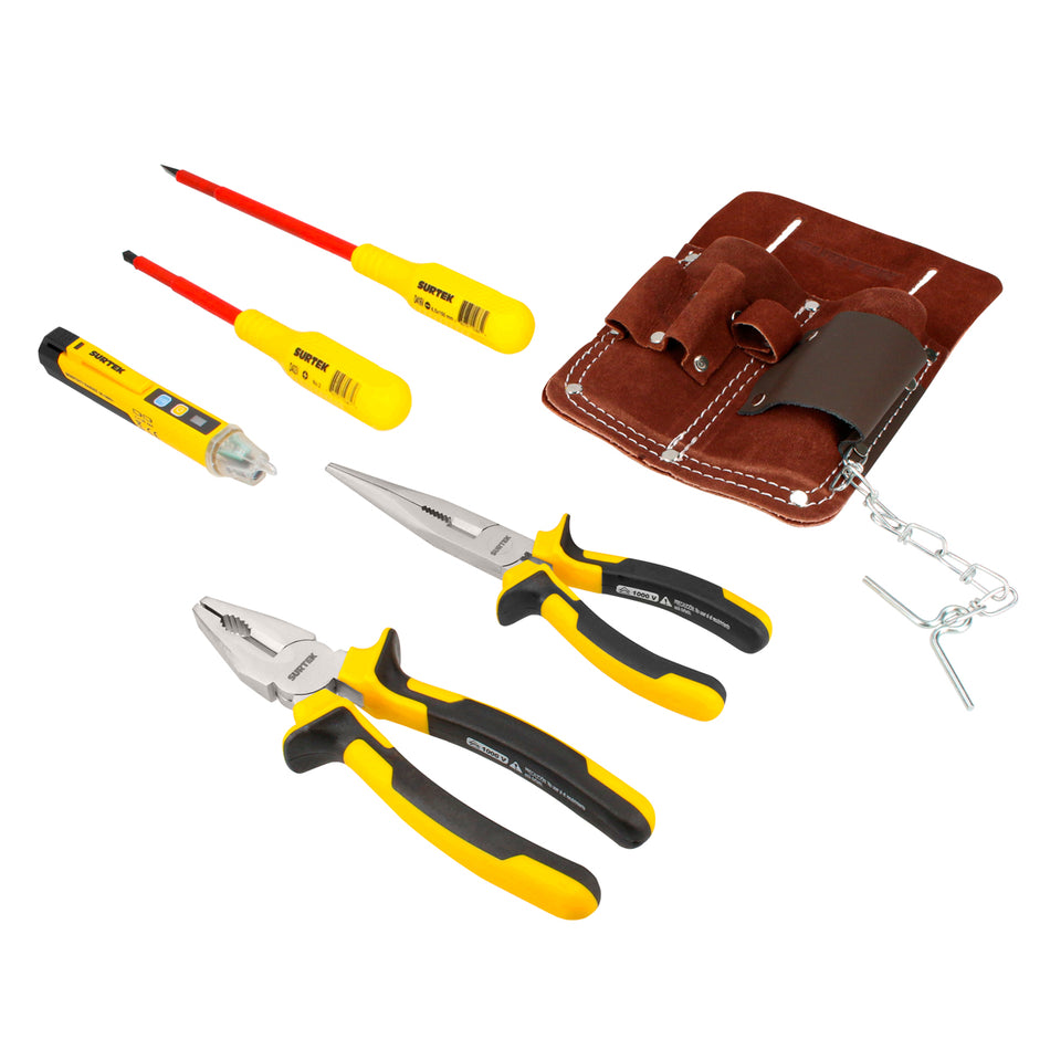 JUEGO COMBINADO DE HERRAMIENTAS PARA ELECTRICISTA DE 1000 V, 6 PIEZAS SKU JE6A0