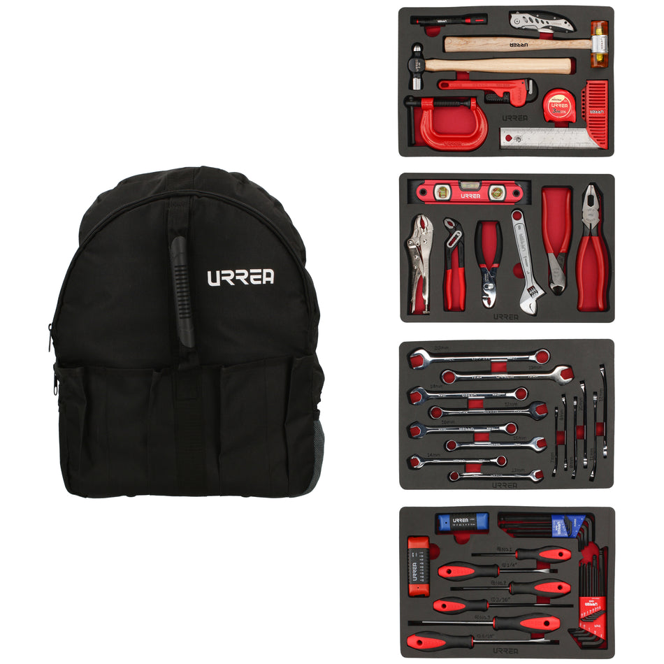 JUEGO COMBINADO DE HERRAMIENTA 39 PIEZAS CON MOCHILA SKU JMH01