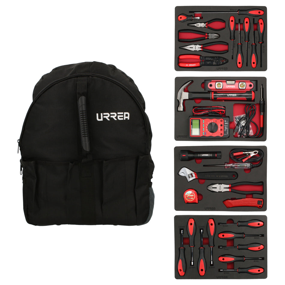 JUEGO COMBINADO DE HERRAMIENTAS PARA ELECTRICO 31 PIEZAS CON MOCHILA SKU JMH05
