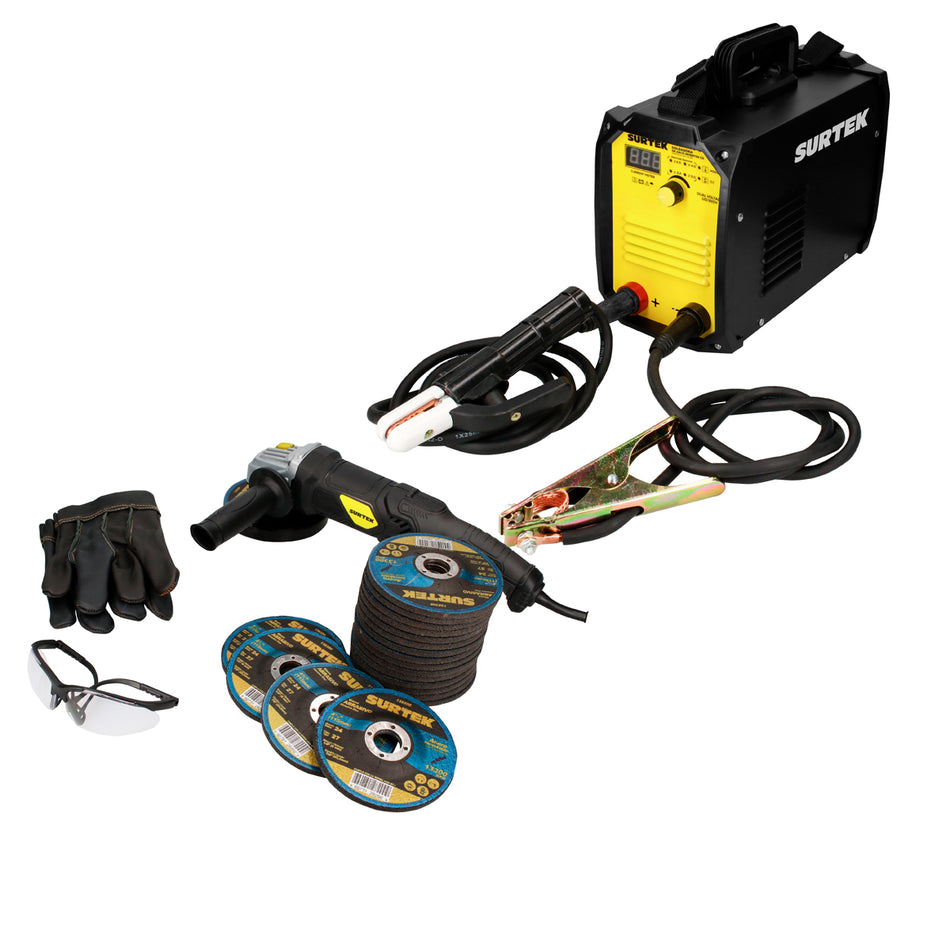 JUEGO DE SOLDADORA Y ESMERILADORA CON ACCESORIOS, 24 PIEZAS SKU JSE240