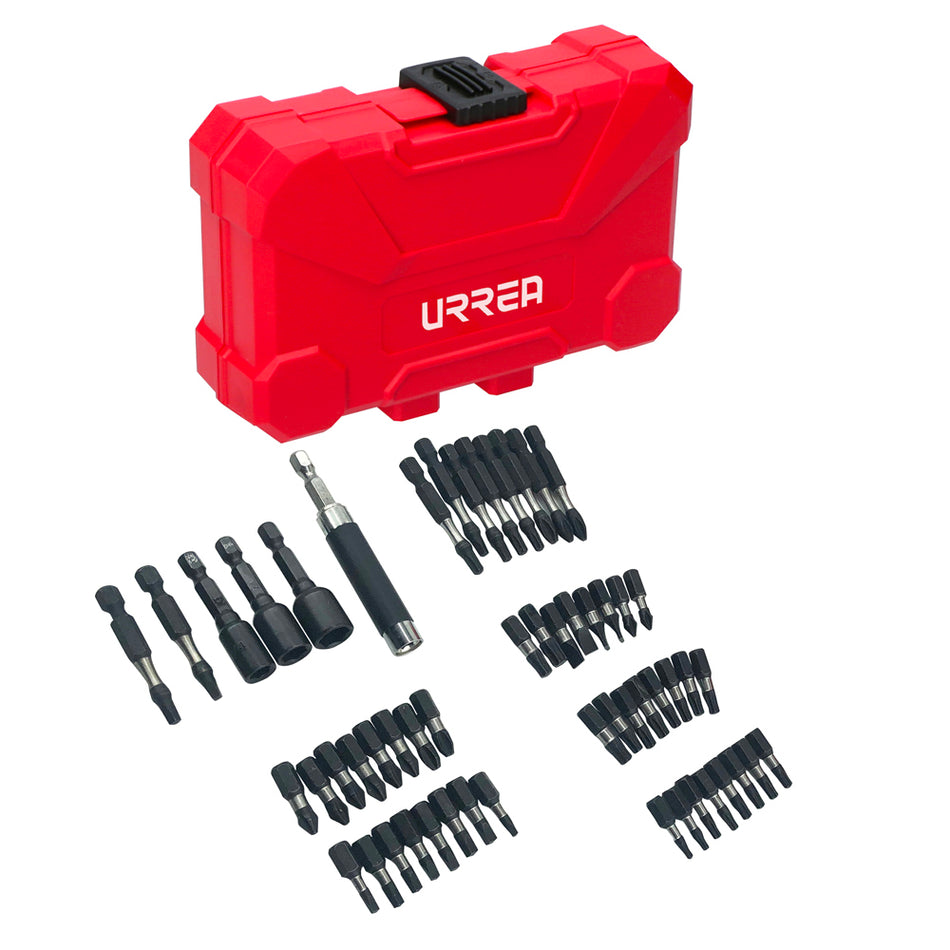 JUEGO DE PUNTAS Y ACCESORIOS CON SISTEMA DE AMORTIGUACION DE IMPACTO 54 PIEZAS SKU JUP54