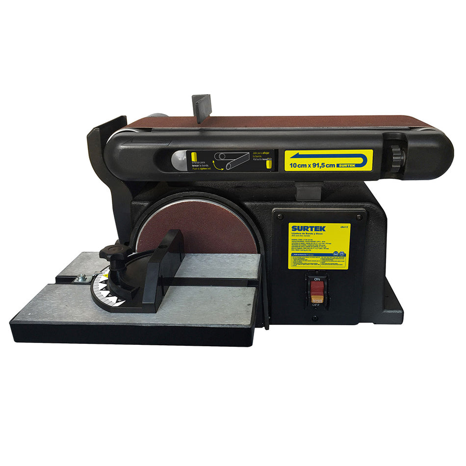 LIJADORA DE BANDA 4" X 36" Y DISCO ESTACIONARIA 6" 1/2 HP 120 V SKU LE6120