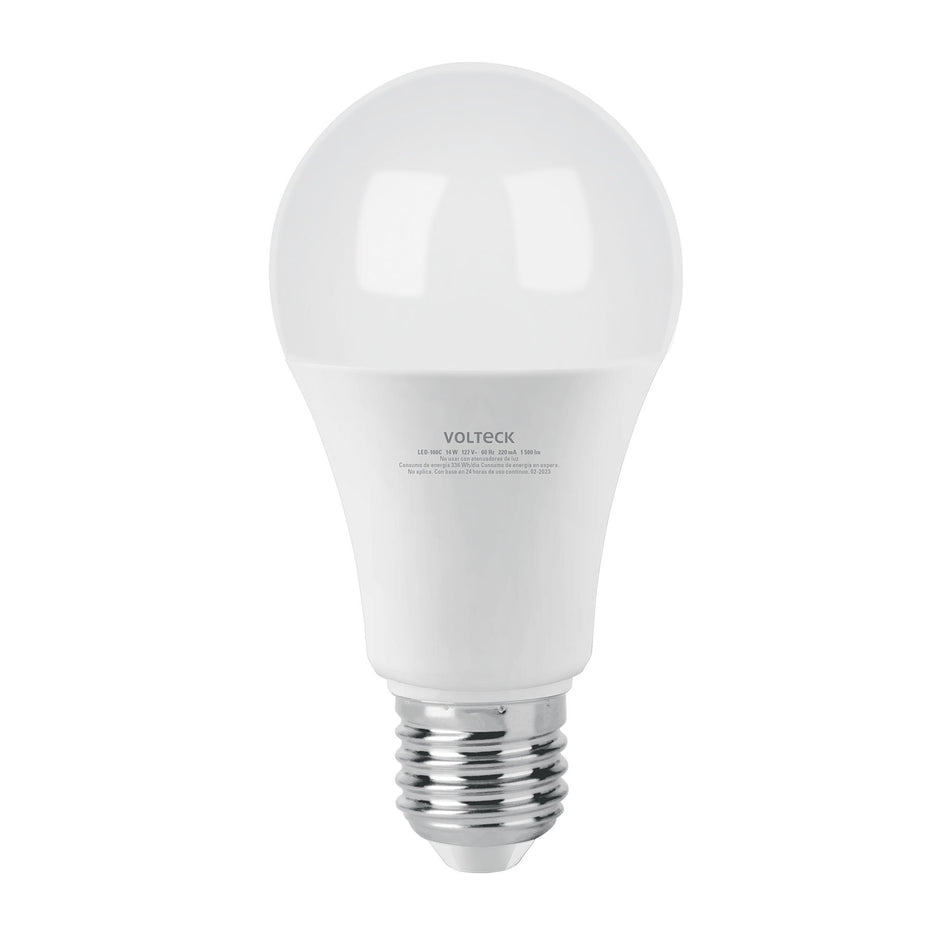 Lámpara LED A19 14 W (equiv. 100 W) luz cálida, caja Volteck SKU LED-100C0