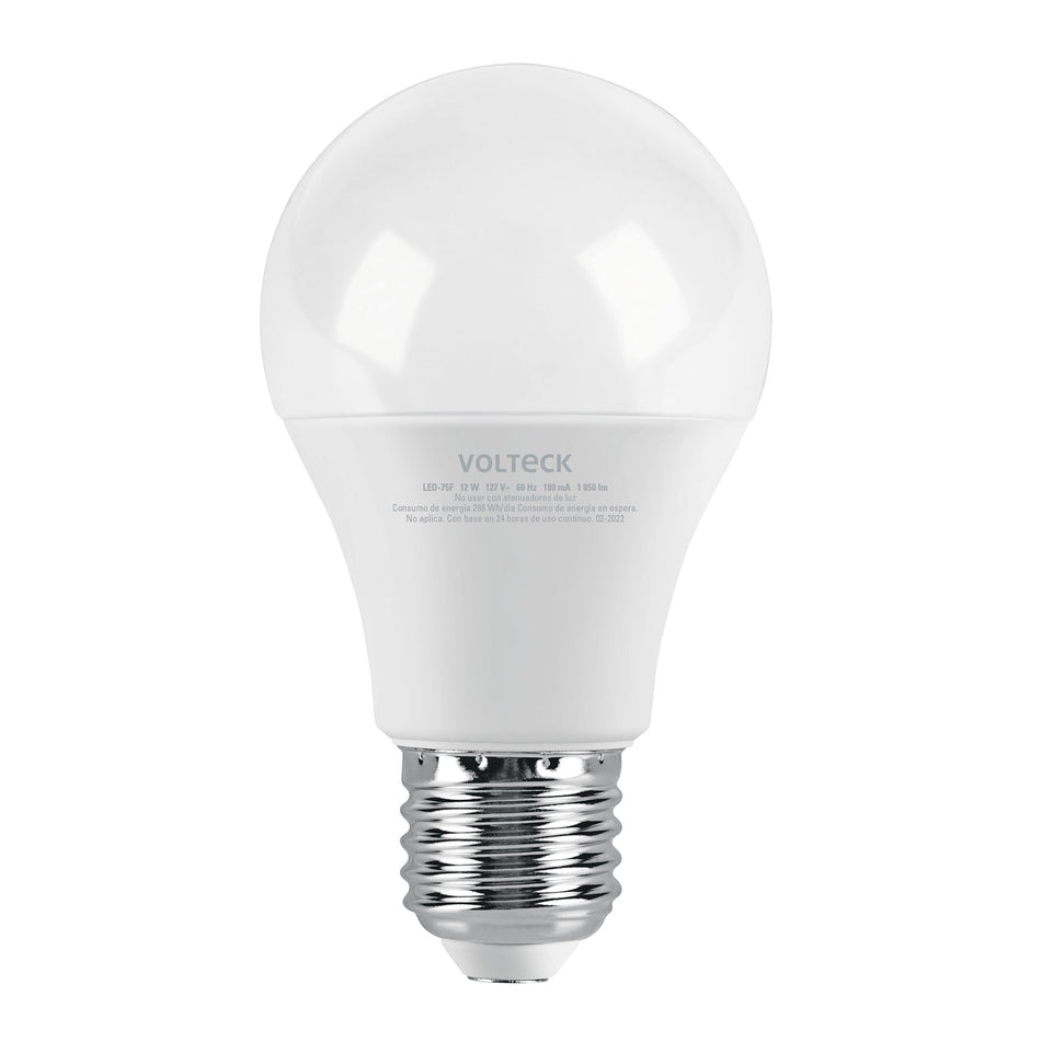 Lámpara LED A19 12 W (equiv. 75W) luz de día blíster Volteck SKU LED-75F0