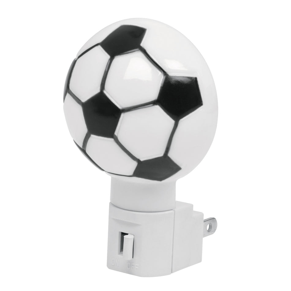 Luz de noche con lámpara E12, balón soccer, Volteck SKU LUZ-040