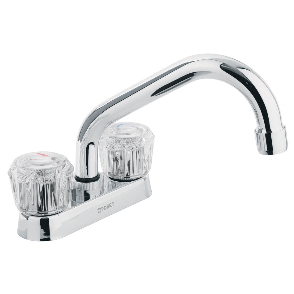 Mezcladora 4' para lavabo, tubular, manerales de acrílico SKU M-070A