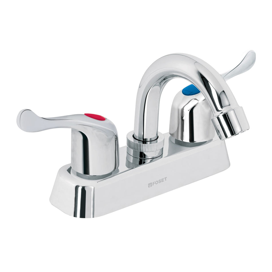 Mezcladora plástica 4' cuello curvo para lavabo, palanca SKU MP-050P