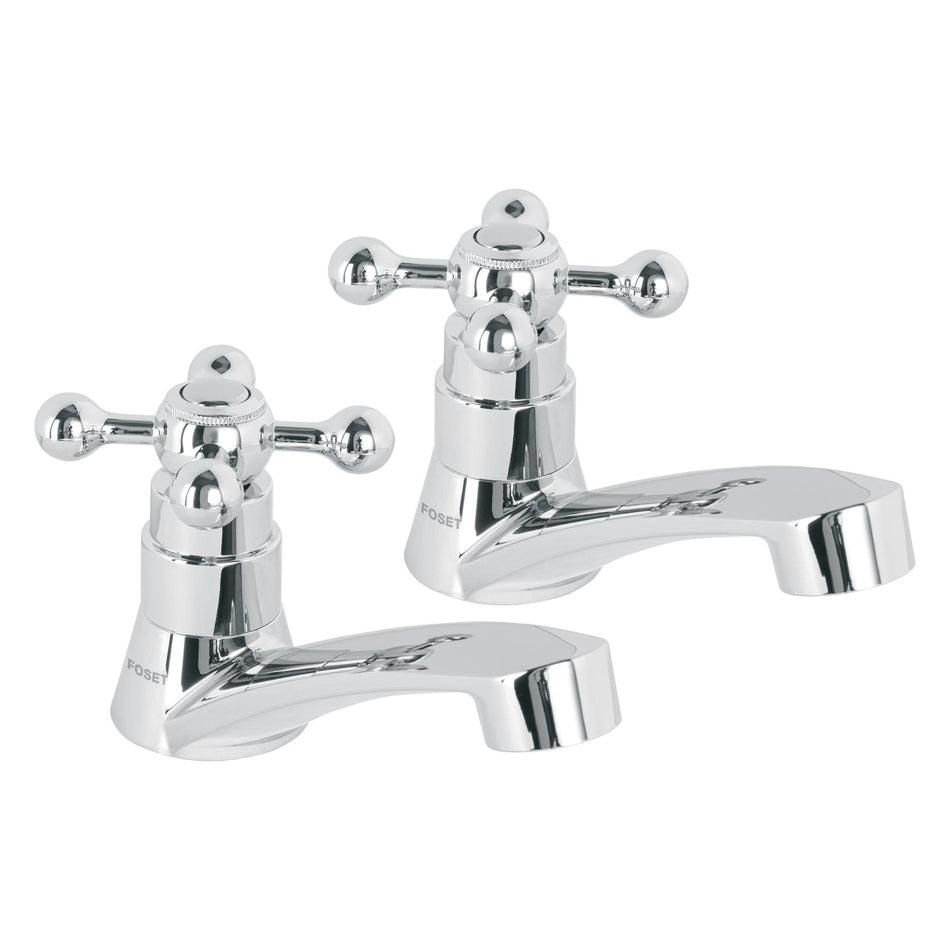 Juego 2 llaves para lavabo, ABS, manerales cruceta, Basic SKU MP-244