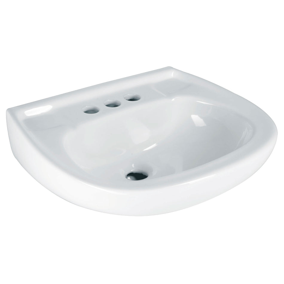 Lavabo cerámico con rebosadero, blanco, FOSET SKU MUBA-10B