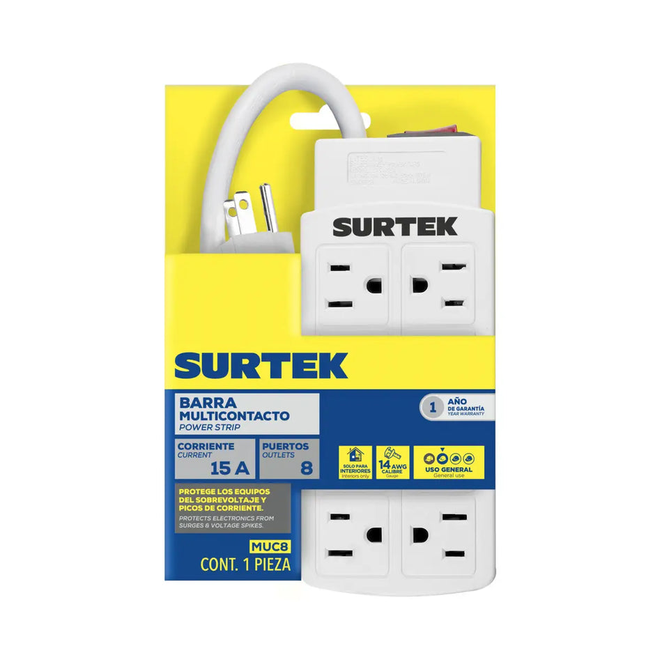 BARRA MULTICONTACTO 8 ENTRADAS, 15 A SKU MUC80