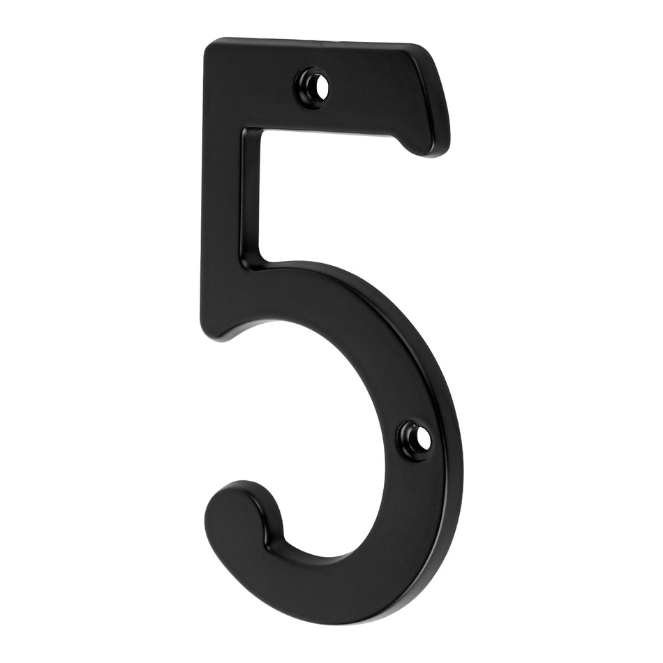 NUMERO 5 DE LATON SOLIDO 4', NEGRO, HERMEX SKU NUCH-5N