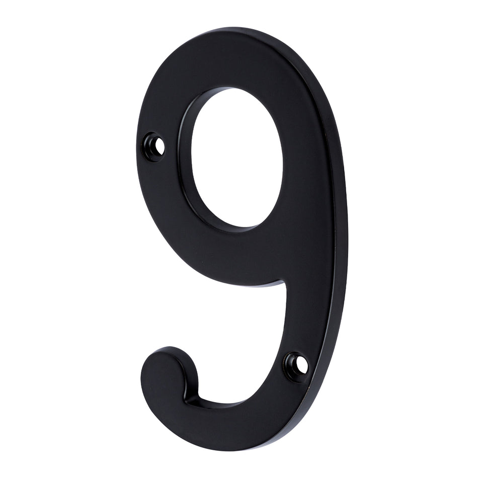 NUMERO 9 DE LATON SOLIDO 4', NEGRO, HERMEX SKU NUCH-9N