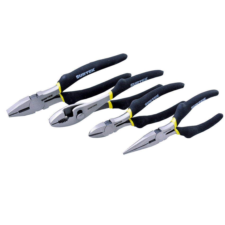 JUEGO PINZAS PARA ELECTRICISTA, 4 PIEZAS SKU P040