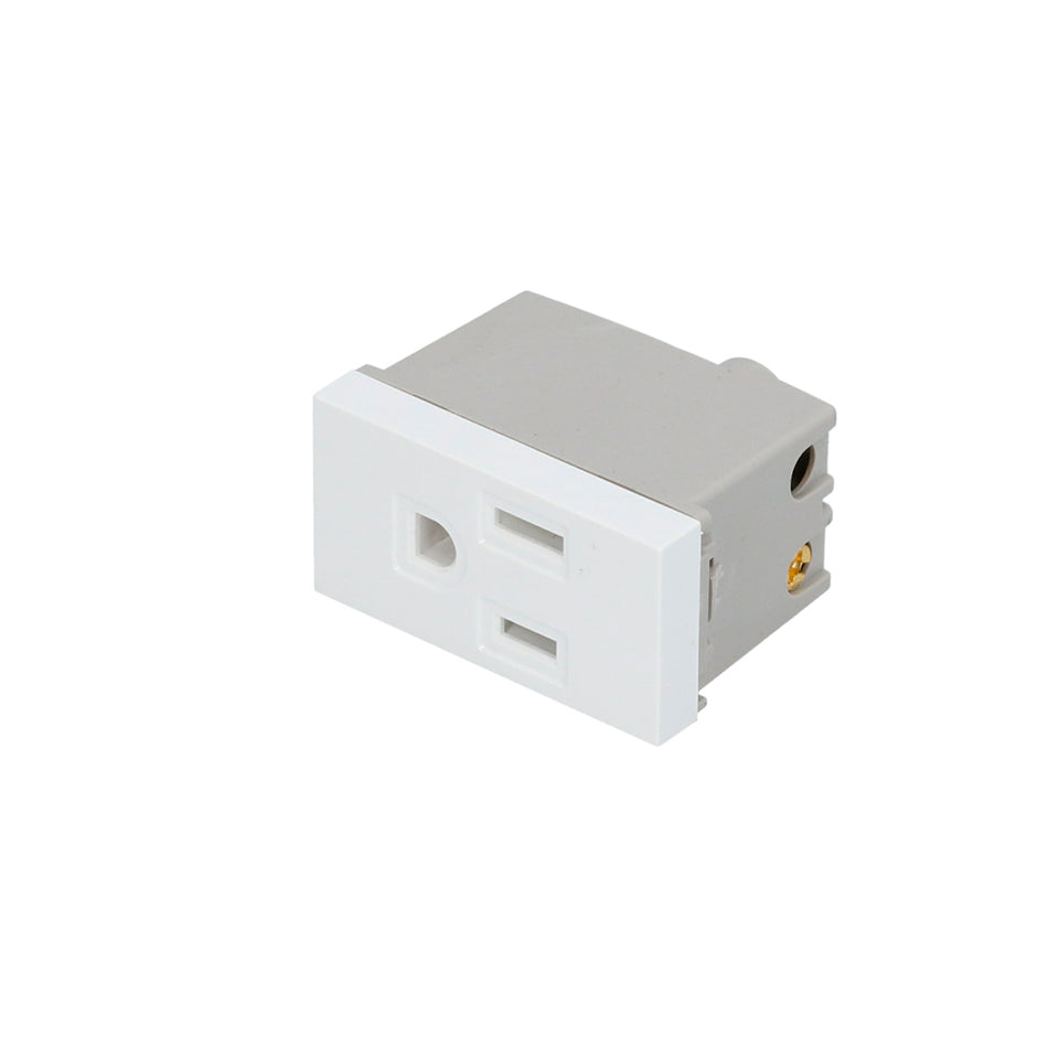 CONTACTO ATERRIZADO 1/3, LANEA PREMIUM, COLOR BLANCO SKU P610B0