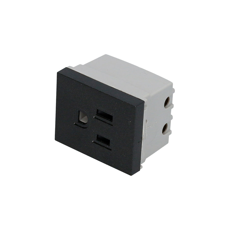 CONTACTO ATERRIZADO 1/2, LANEA PREMIUM, COLOR NEGRO SKU P611N0