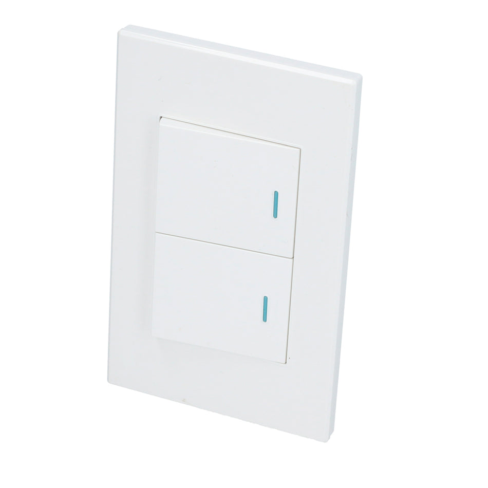 PLACA 2 INTERRUPTOR 1/2, LANEA PREMIUM, COLOR BLANCO SKU P622B0