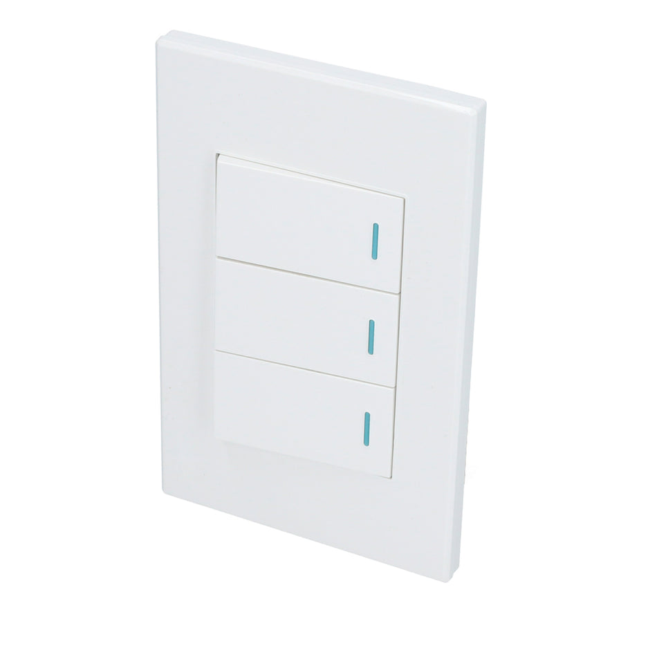 PLACA 3 INTERRUPTOR 1/3, LANEA PREMIUM, COLOR BLANCO SKU P623B0