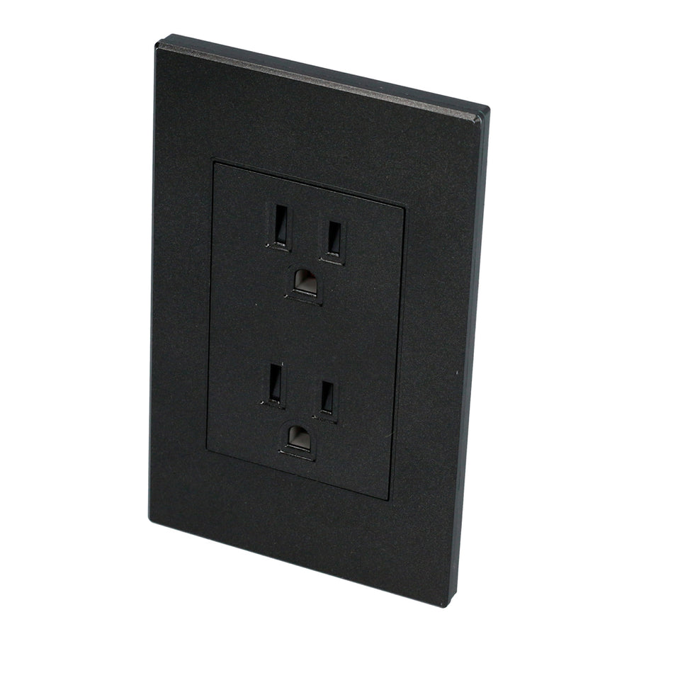 PLACA CONTACTO DAšPLEX 1/1, LANEA PREMIUM, COLOR NEGRO SKU P627N0