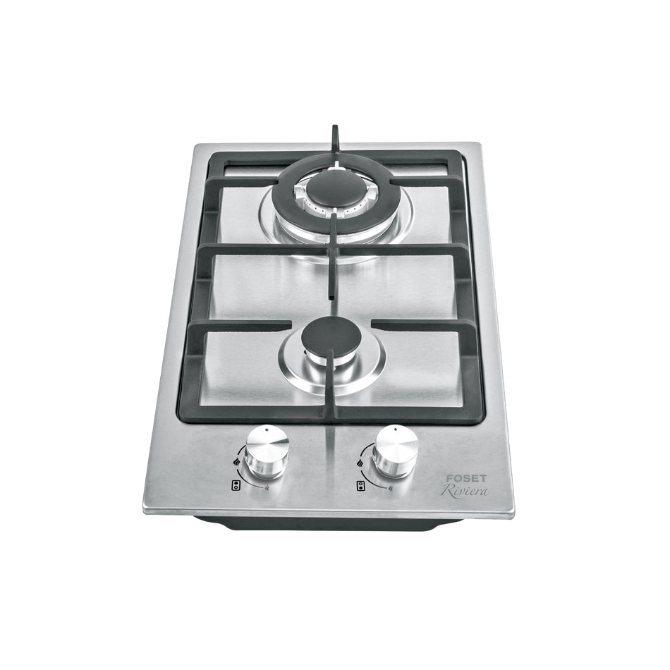 Parrilla gas empotrable 30cm, 2 quem, acero inox, Riviera SKU PAE-302GA