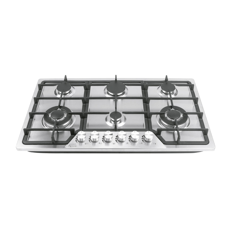 Parrilla gas empotrable 90cm, 6 quem, acero inox, Riviera SKU PAE-906GA