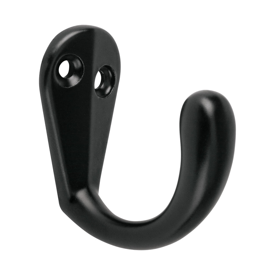 GANCHO SENCILLO TIPO PERCHERO, NEGRO, HERMEX SKU PEPU-06