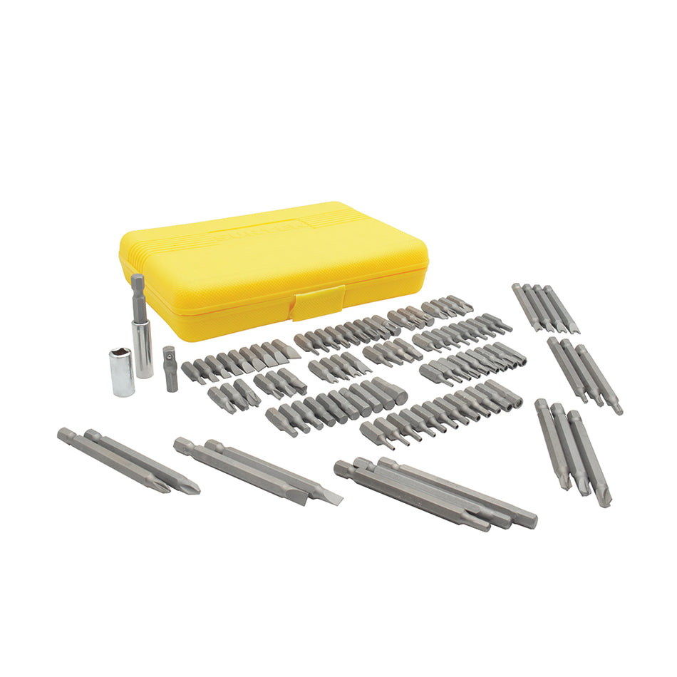 JUEGO COMBINADO DE PUNTAS HEXAGONO DE 1/4", 99 PIEZAS EN CAJA PLASTICA SKU PFC990