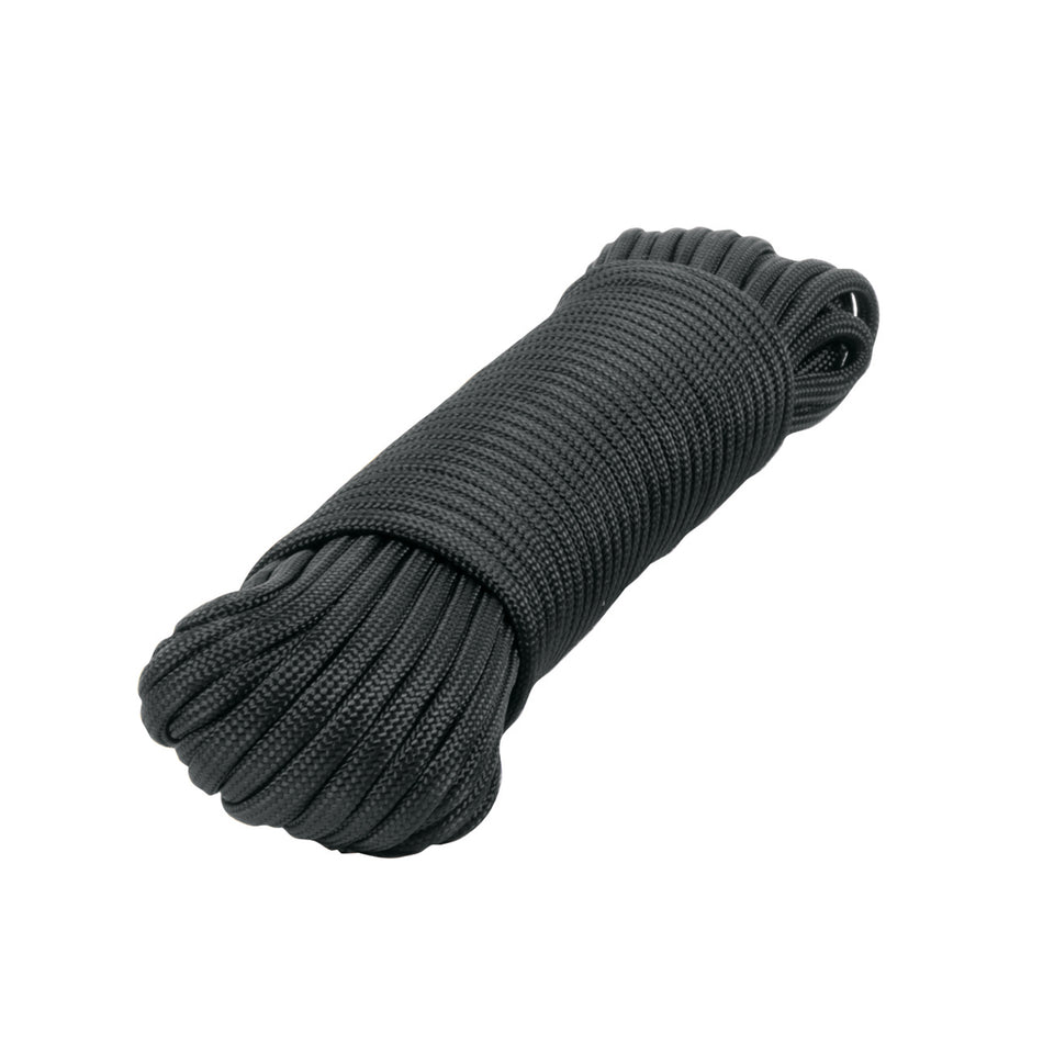 Piola de Nylon Paracord de 4mm x 15 m, negro, Fiero SKU PIO-415NN