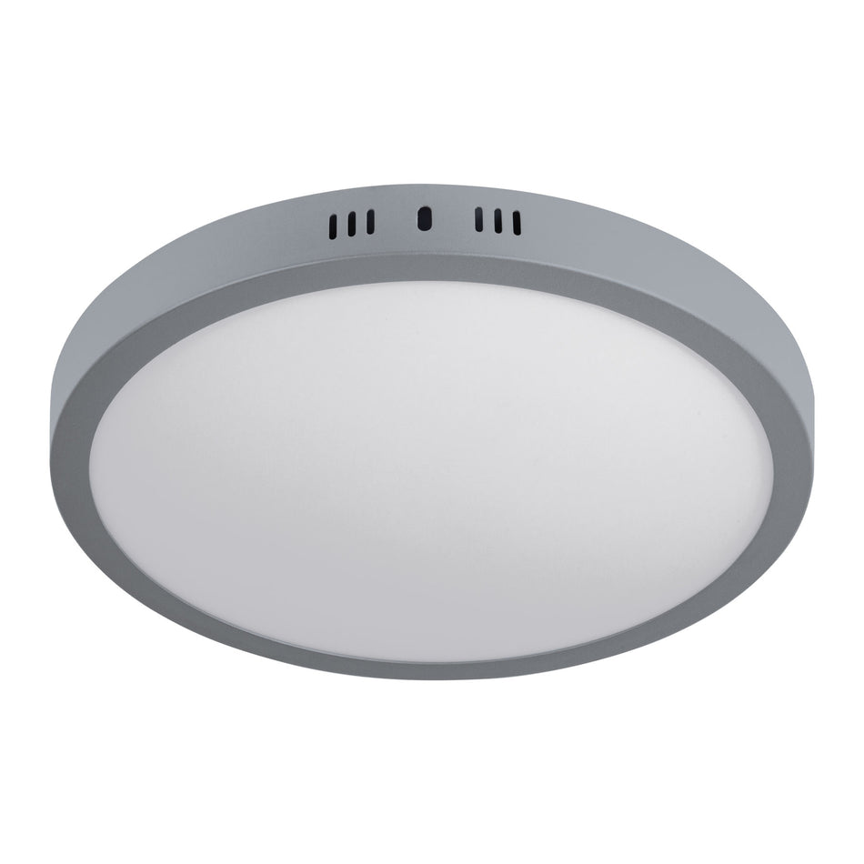 Luminario LED tipo plafón 24 W, redondo, luz de día, gris SKU PLA-217L0