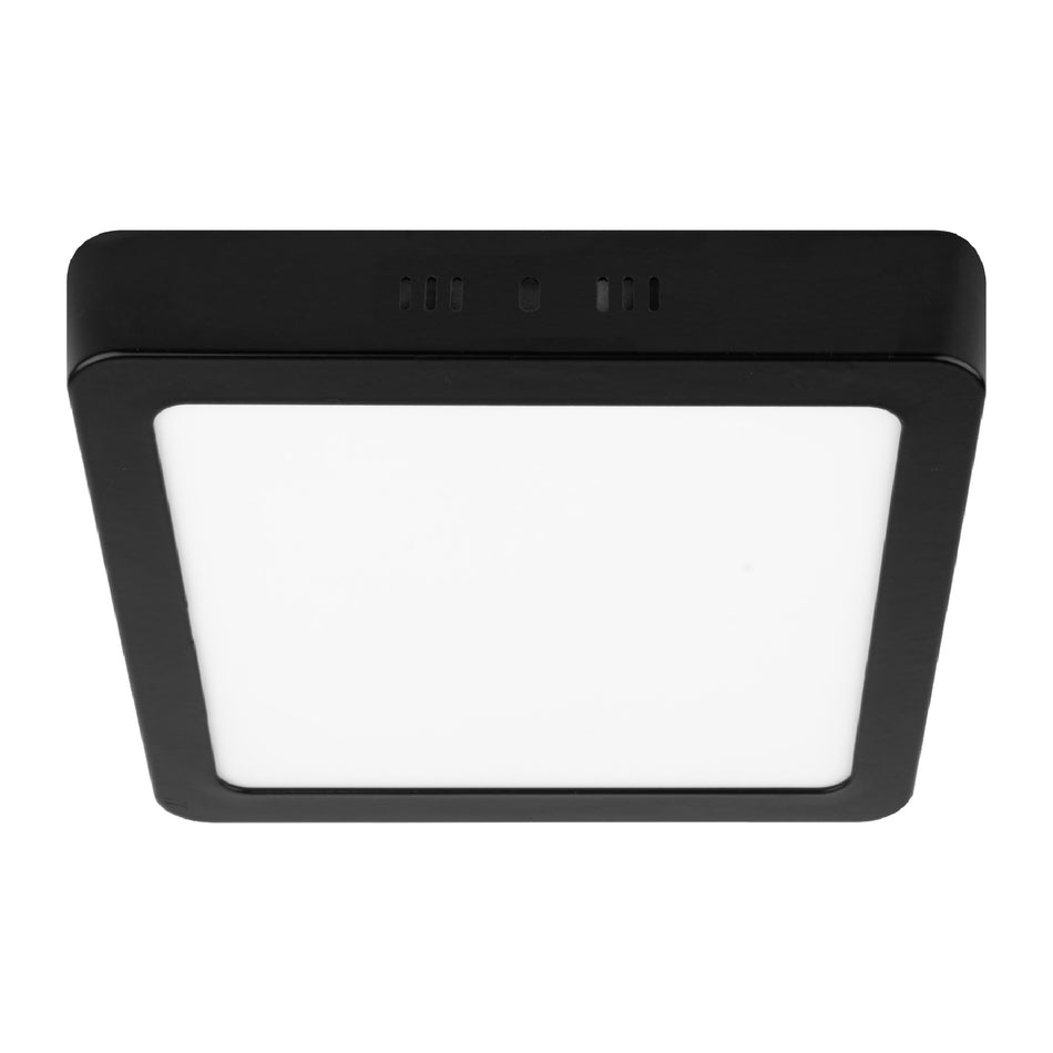 Luminario LED tipo plafón 18 W, cuadrado, luz de día, negro SKU PLA-232L0