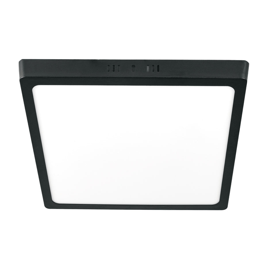 Luminario LED tipo plafón 24 W, cuadrado, luz de día, negro SKU PLA-233L0