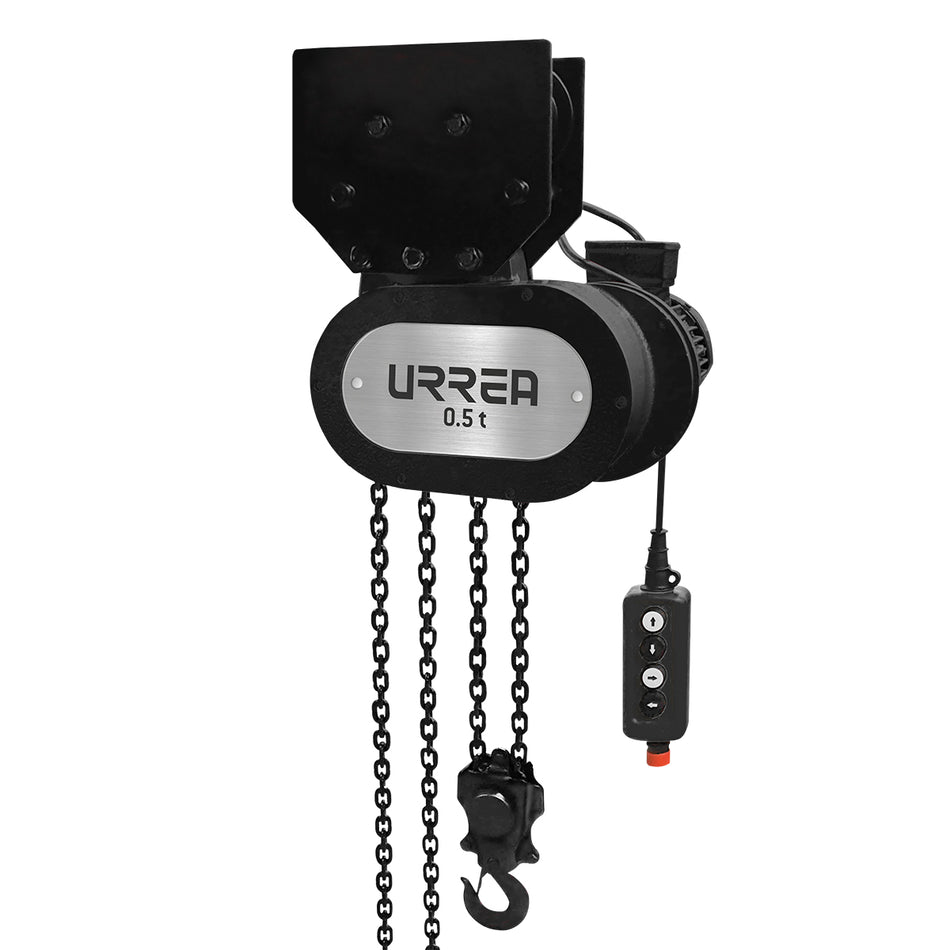 POLIPASTO ELECTRICO CON SISTEMA DE DOBLE FRENO 1 RAMAL 0 5 TON CADENA 3 5 M SKU POEL01