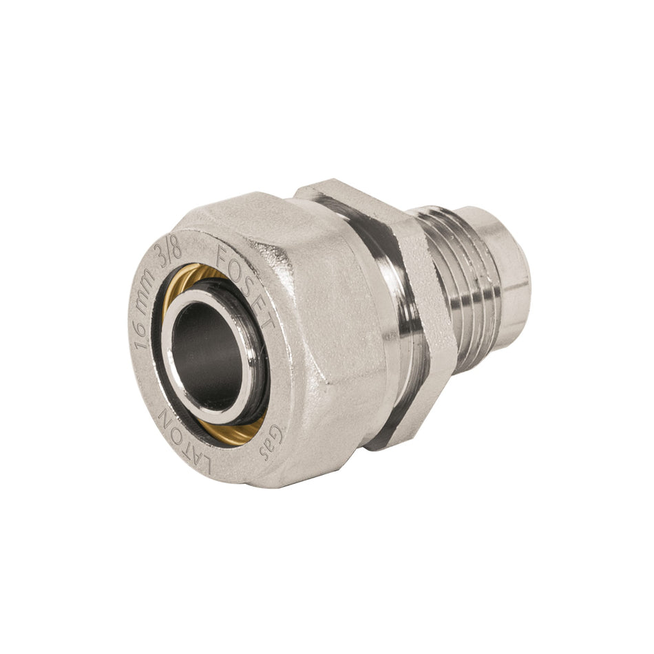 Conector para PEALPE, 3/8' a flare 3/8', Foset SKU PPG-38CF