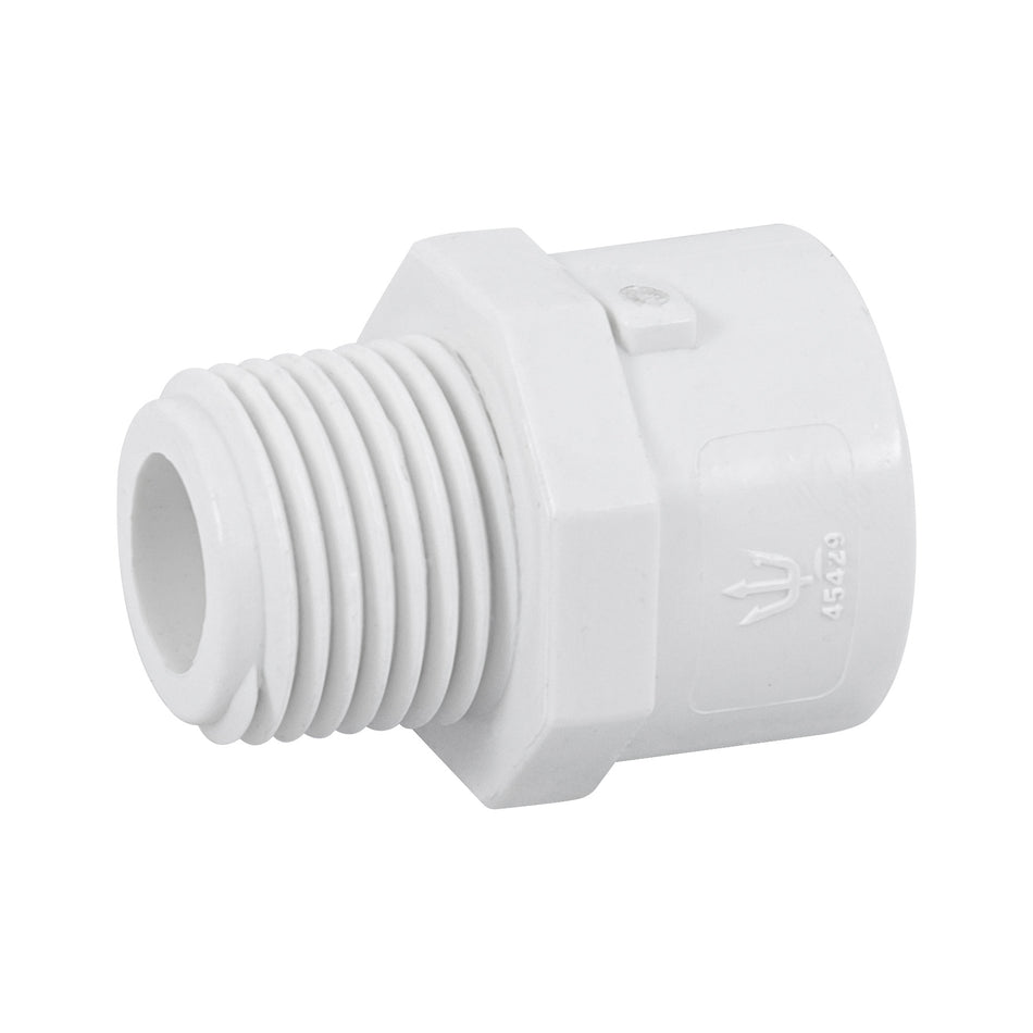 Adaptador macho de PVC de 1/2', Foset SKU PVC-611