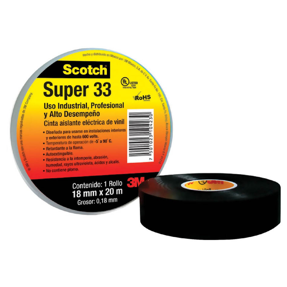 CINTA SUPER 33 19MM X 20M SKU Q3MSP33