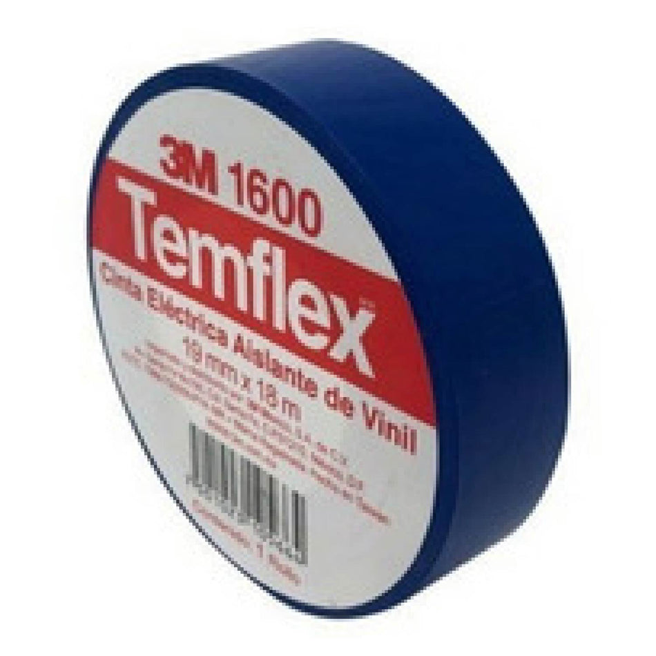 CINTA ELÉCTRICA TEMFLEX AZUL 19MM X 18M SKU Q3MTFXZ