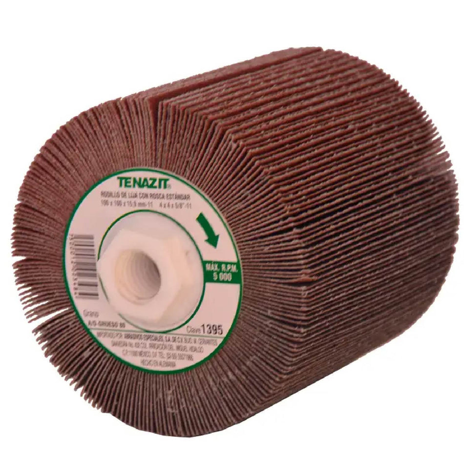 RODILLO DE FIBRA CON LIJA G-80 4-1/4X4X5/8-11 SKU QAX1391