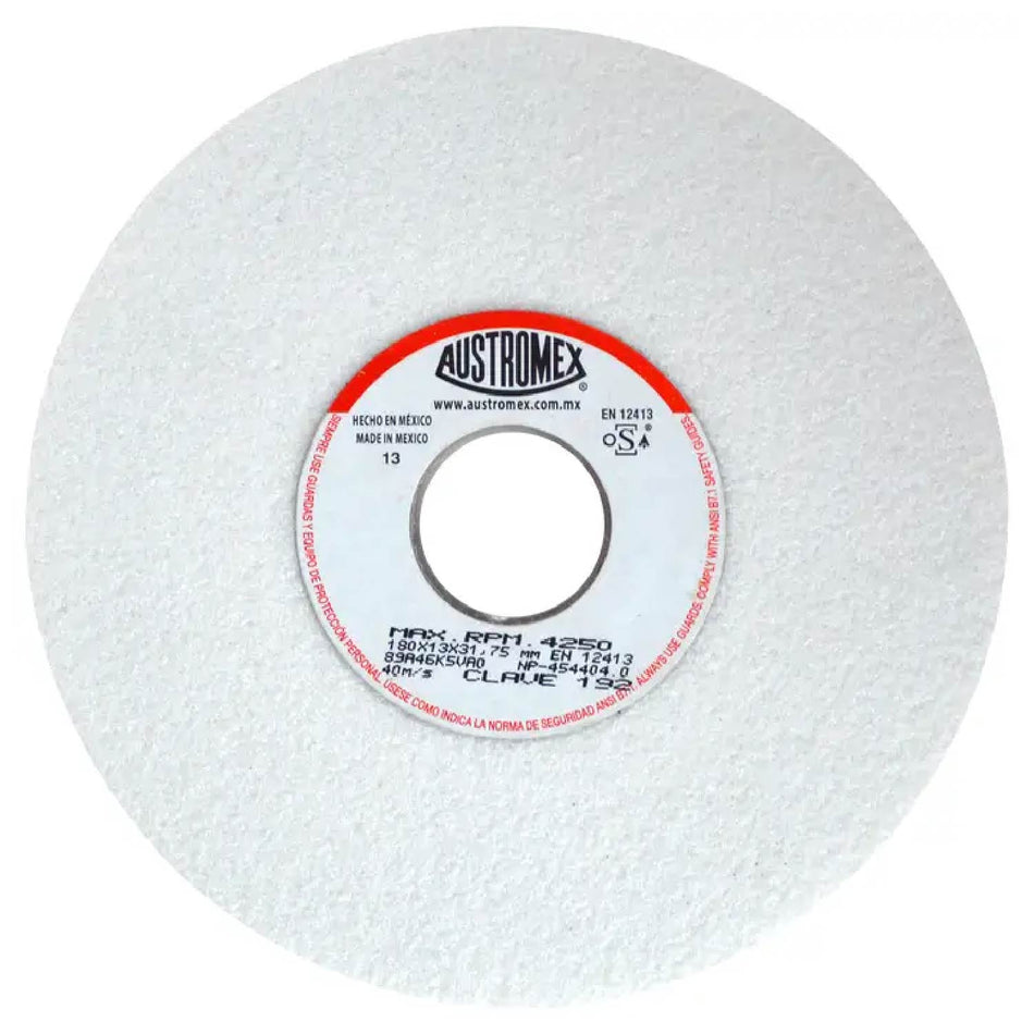 RUEDA ABRASIVA BLANCA PARA ACERO G-46 7X1/2X1-1/4 SKU QAX192