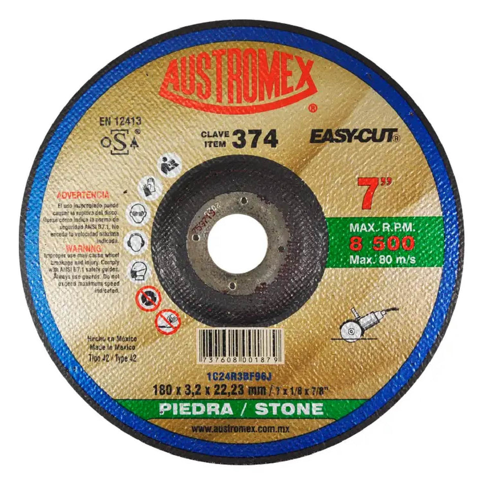 DISCO DE CORTE PARA PIEDRA EASY-CUT G-24 9X1/8X7/8 SKU QAX375