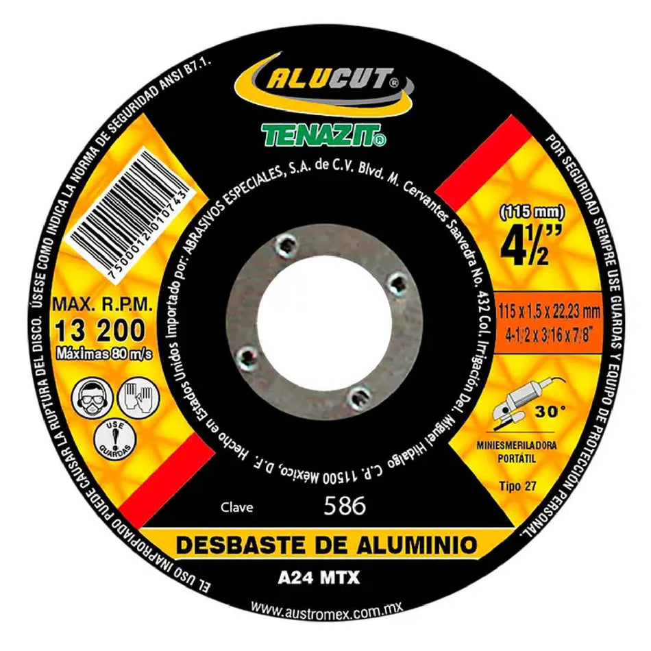 DISCO DE CORTE PARA PIEDRA CHIP-CUT G-60 4-1/2X3/64X7/8 SKU QAX573