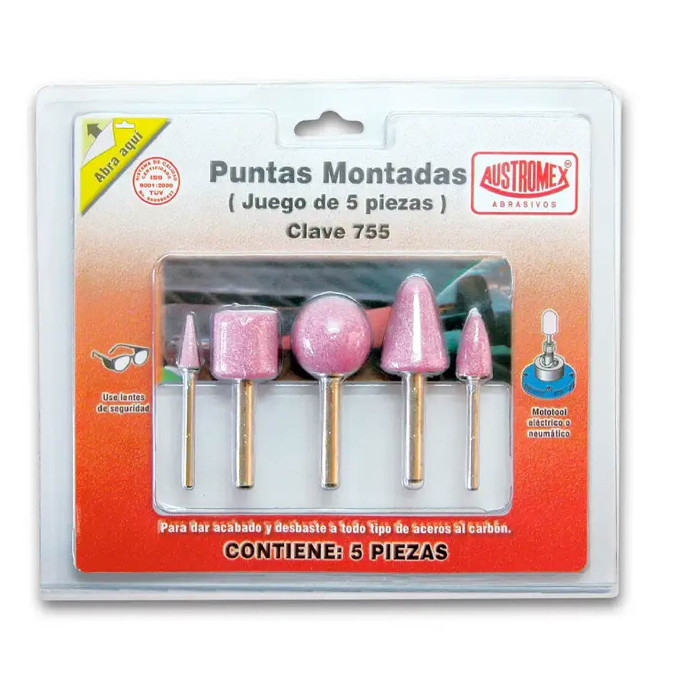 PAQUETE DE 5 PUNTAS MONTADAS ROSAS SKU QAX755