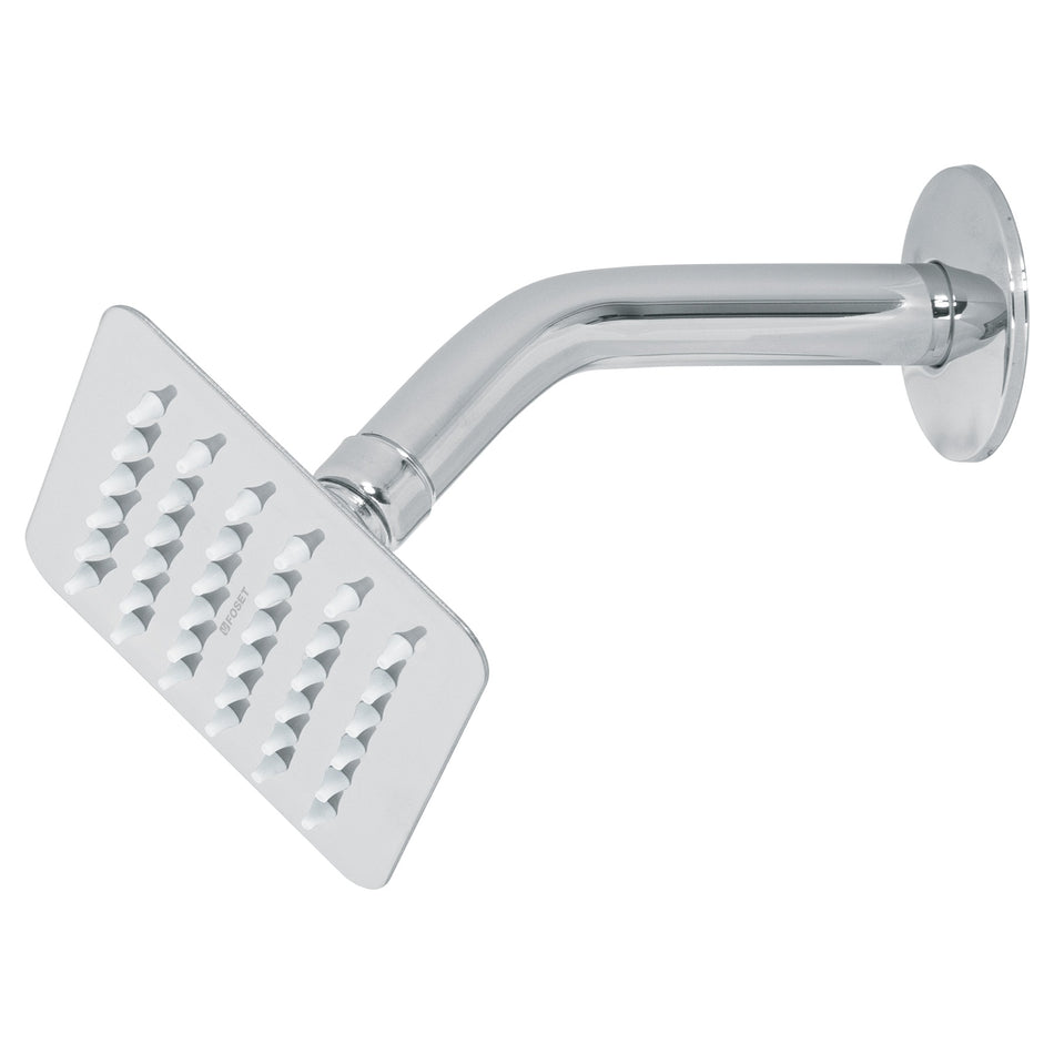 Regadera cuadrada 4', acero inox, con brazo, cromo, Túbig SKU R-413