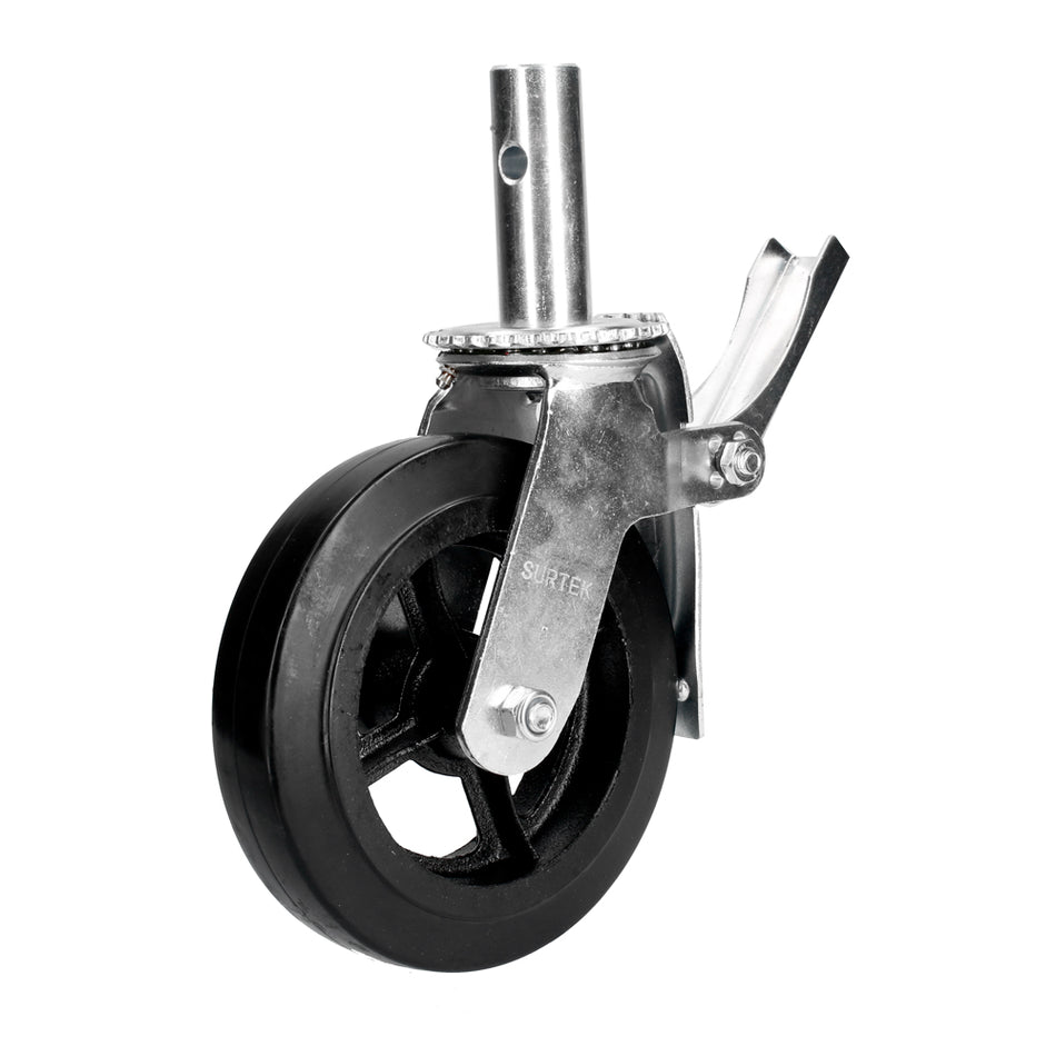 RODAJA DE HULE PARA ANDAMIO CON FRENO 8" SKU RA20B0